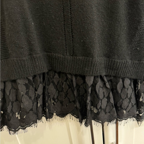 Autumn Cashmere Black Sweater with Lace Detail - Picture 3 of 3